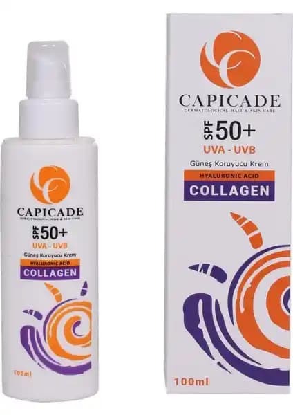 Capicade SPF 50+ Collagen Güneş Koruyucu Krem: Yüksek Koruma ve Cilt Sağlığını Destekleyen Formül