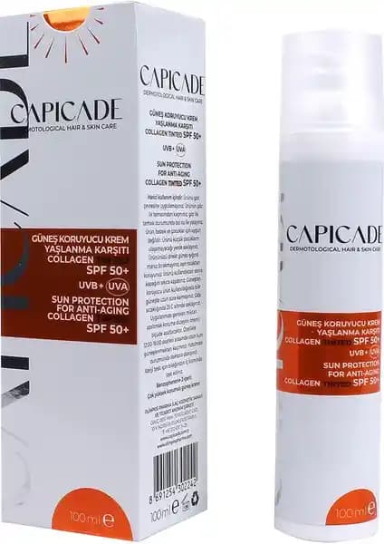 Capicade SPF 50+ Kollajenli Renkli Güneş Koruyucu Krem: Yüksek Koruma ve Cilt Bakımı Özellikleri