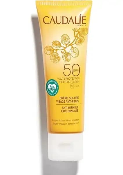Caudalie Anti Wrinkle Face Suncare SPF 50 Hassas Ciltler İçin Doğal Koruma ve Bakım