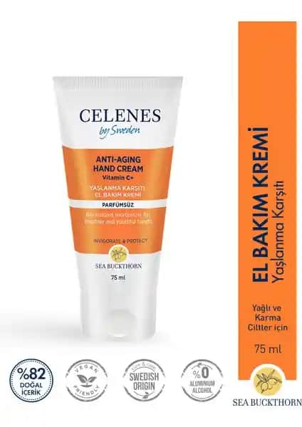 Celenes By Sweden Oblepikha El Bakım Kremi: Doğal İçeriklerle Güçlendirilmiş Nemlendirici ve Kırışıklık Karşıtı Çözüm