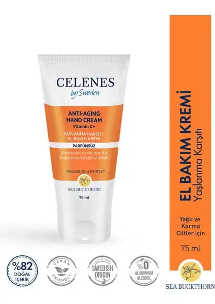 Celenes By Sweden Oblepikha El Bakım Kremi: Doğal İçeriklerle Güçlendirilmiş Nemlendirici ve Kırışıklık Karşıtı Çözüm