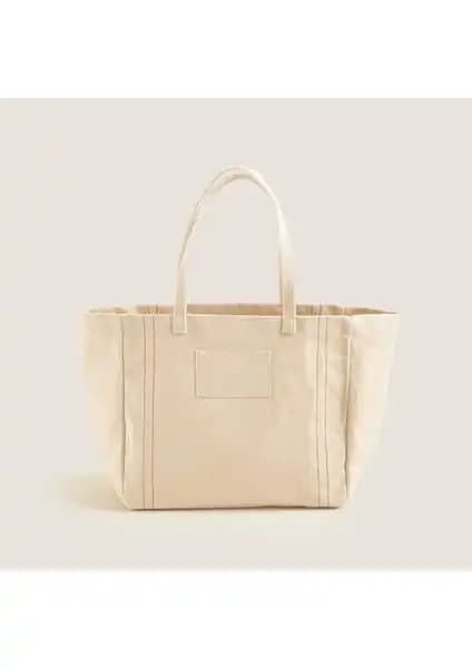 Chakra Simply Tote Bag 32 cm doğal görünümlü şık ve fonksiyonel taşıma çantası
