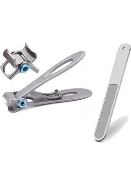 Chavin Ekstra Geniş Çeneli Profesyonel Tırnak Makası ve Törpü Seti - Uzun Ömürlü ve Güvenli Bakım