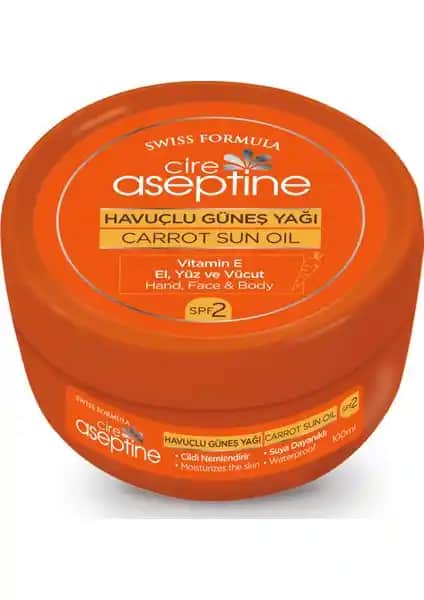 Cire Aseptine Sun Havuç Yağı SPF 2 ile Doğal ve Güvenilir Bronzlaşma Deneyimi