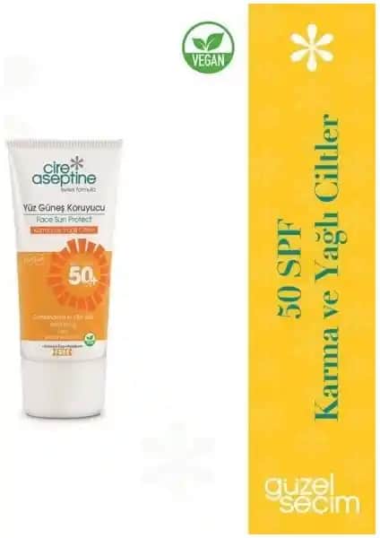 Cire Aseptine Yüz Güneş Koruyucu: Karma ve Yağlı Ciltler İçin Güçlü ve Etkili Koruma