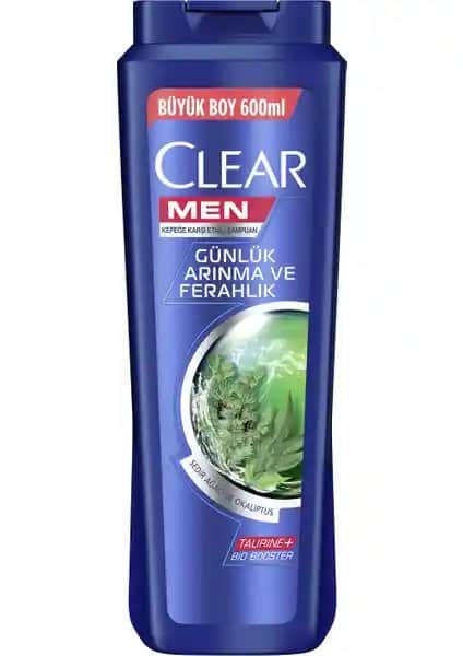 Clear Men Günlük Arınma ve Ferahlık Şampuanı Erkekler İçin Günlük Temizlik ve Ferahlık Sağlar