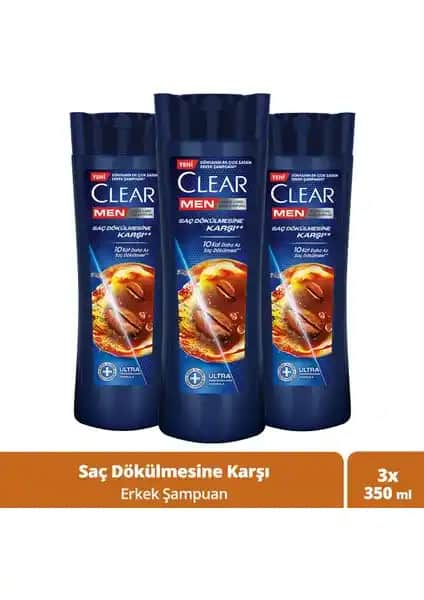 Clear Men Kepeğe Karşı Etkili Erkek Şampuanı Saç Dökülmesine ve Kepeğe Karşı Güçlü Çözüm
