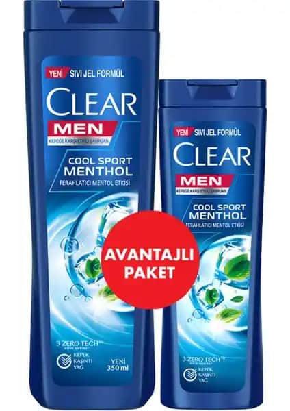 Clear Men Kepeğe Karşı Etkili Mentol Şampuanı ile Saç Derisini Temizleyin ve Ferahlatın
