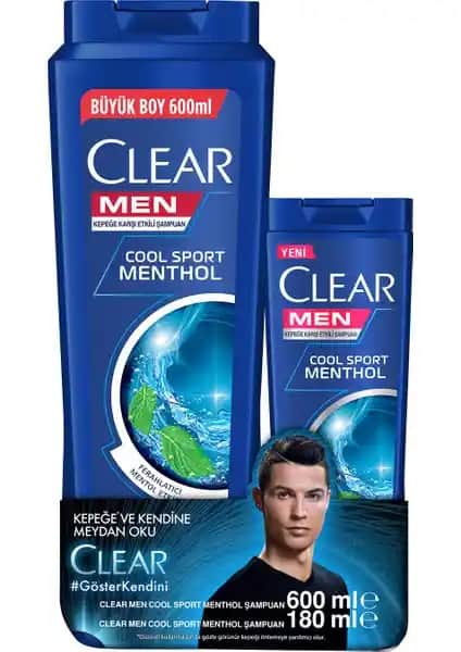 Clear Men Menthol Şampuan Erkekler İçin Kepeğe Karşı Ferahlatıcı ve Güçlendirici Bakım Ürünü