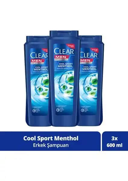 Clear Men Menthol Şampuan Kepeğe Karşı Etkili Erkekler İçin Ferahlatıcı Saç Bakım Ürünü