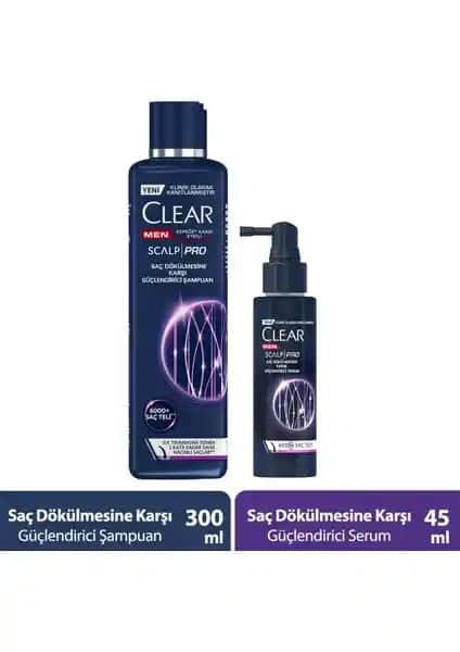 Clear Men Scalp Pro Güçlendirici Şampuan ve Serum ile Saç Dökülmesine Etkili Çözüm