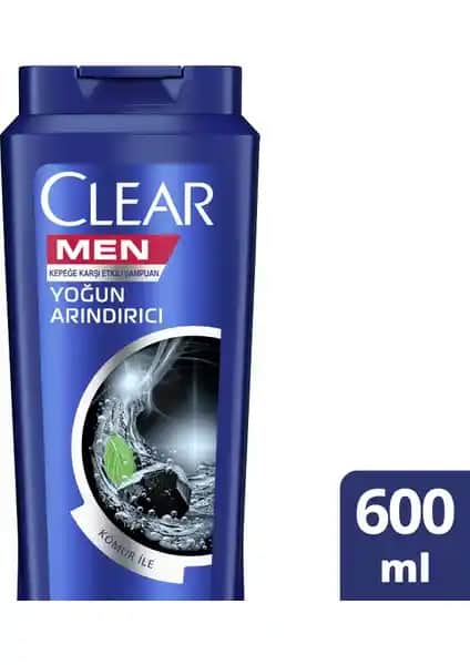 Clear Men Yoğun Arındırıcı Erkek Şampuanı Kepeğe Karşı Etkili ve Derin Temizlik Sağlar
