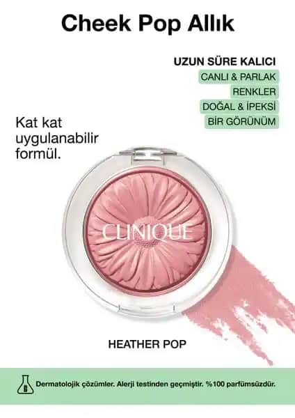 Clinique Cheek Pop Allık Heather Pop: Doğal ve Uzun Süre Kalıcı Yanak Rengi