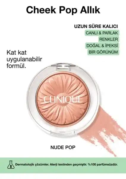 Clinique Cheek Pop Allık Nude Pop: Doğal ve Uzun Süre Kalıcı Günlük Makyaj Ürünü