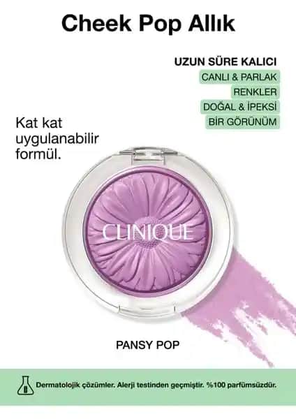 Clinique Cheek Pop Allık Pansy Pop Doğal ve Kalıcı Yanak Renkleri İçin Mükemmel Seçenek