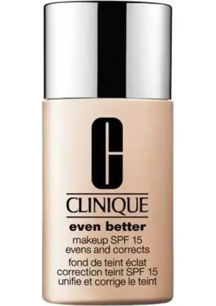 Clinique Even Better Doğal Bitişli Fondöten SPF 15 ile Günlük Doğal Makyaj ve Güneş Koruması