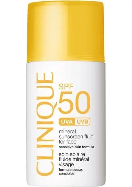 Clinique Mineral Sunscreen Yüz Güneş Kremi SPF 50 Hassas Ciltler İçin Yüksek Koruma Sağlar