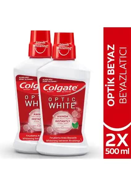 Colgate Optic White Beyazlatıcı Ağız Bakım Suyu Günlük Temizlik ve Beyazlatma İçin Uygun
