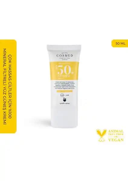 Cosmed Sun Essential Mineral SPF 50 Hassas Ciltler İçin Güçlü Güneş Koruyucu Krem