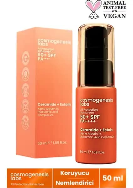 Cosmogenesis Labs Yüksek Koruma SPF 50+ Güneş Kremi: Doğal ve Çok Fonksiyonlu Güneş Koruyucu