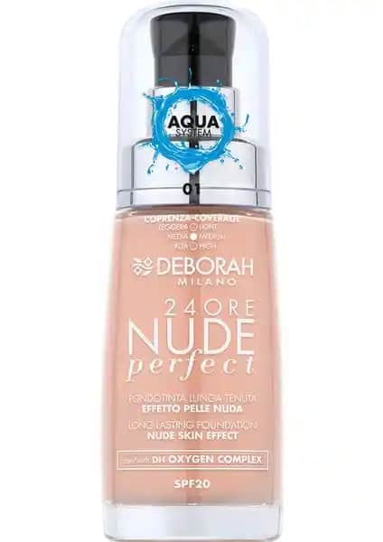 Deborah 24Ore Perfect Nude Fondöten No: 01 Fair - Doğal ve Uzun Süreli Makyaj İçin Ideal