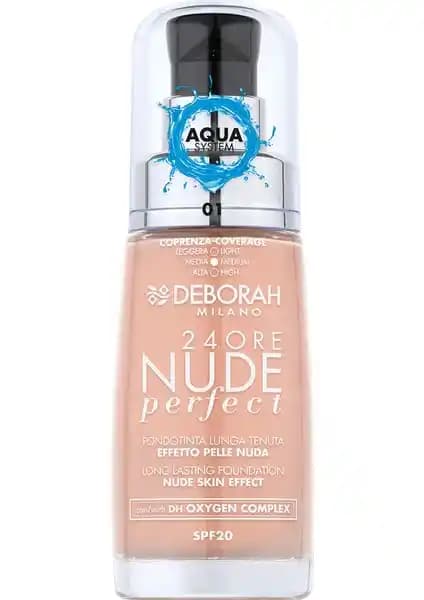 Deborah 24Ore Perfect Nude Fondöten No: 01 Fair - Doğal ve Uzun Süreli Makyaj İçin Ideal
