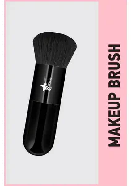 Demstar Profesyonel Çok Amaçlı Siyah Kabuki Fondöten ve Allık Fırçası