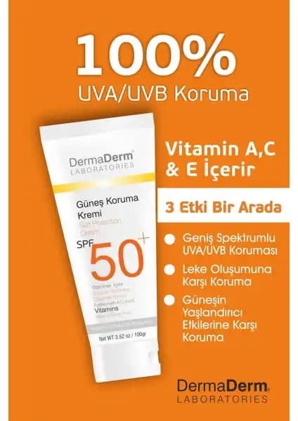 Dermaderm SPF 50+ Güneş Koruma Kremi: Hassas Ciltler İçin Güvenilir Koruma Seçeneği
