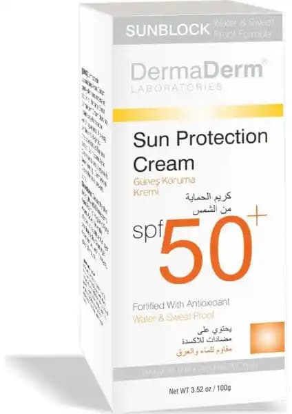 Dermaderm SPF 50+ Güneş Koruma Kremi Hassas Ciltler İçin Yüksek Koruma ve Nemlendirme Özelliğiyle