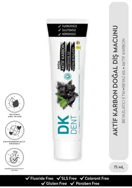 Dermokil DKDENT Aktif Karbonlu Florürsüz Diş Macunu: Doğal ve Güvenli Temizlik İçin Uygun Seçenek