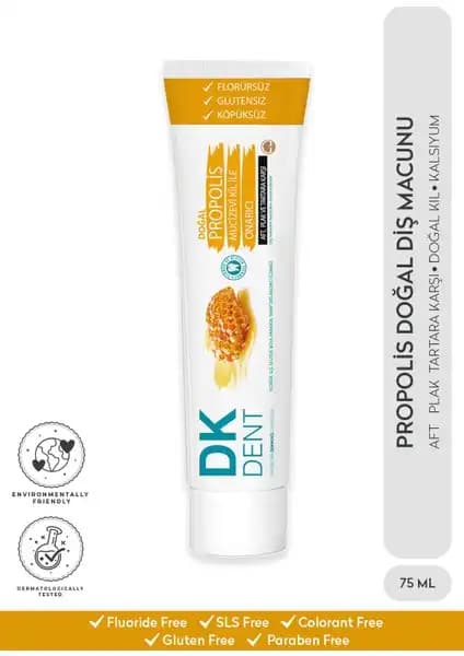 Dermokil DKDENT Propolis Florürsüz Doğal Diş Macunu ile doğal ve güvenilir ağız bakımı çözümleri