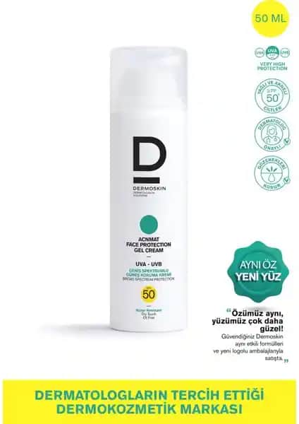 Dermoskin AcnMat SPF 50+ Güneş Kremi: Yağlı ve Akneye Eğilimli Ciltler İçin Kapsamlı Koruma