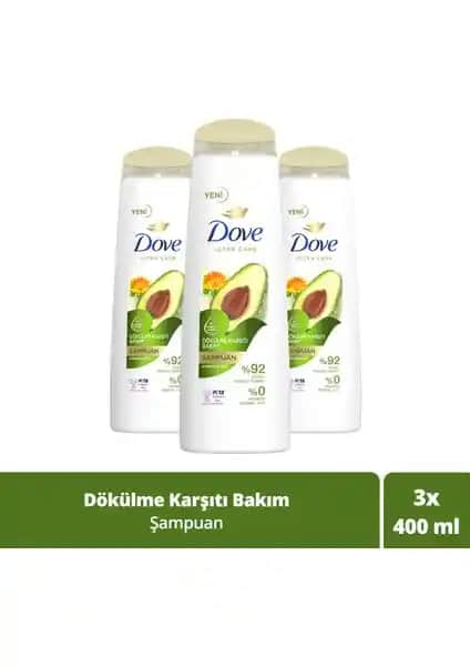 Dove Ultra Care Saç Bakım Şampuanı Dökülmeye Karşı Doğal ve Etkili Çözüm