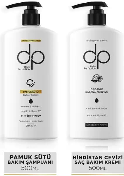 Dp Daily Perfection Saç Bakım Seti Doğal İçeriğiyle Sağlıklı ve Parlak Saçlar İçin