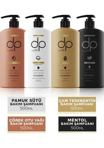 DP Daily Perfection Şampuan Seti Saç Sağlığını Destekleyen Doğal İçerikli Bakım Ürünü