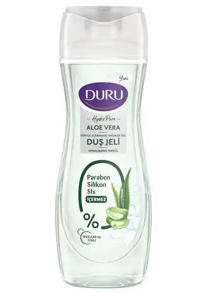 Duru Duş Jeli Hydro Pure Aloe Vera Hassas Ciltler İçin Doğal ve Hafif Temizlik Ürünü