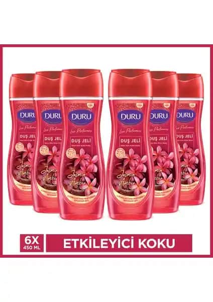 Duru Lux Parfümlü Duş Jeli Jasmin ve Amber Aromasıyla Ferahlatıcı Temizlik