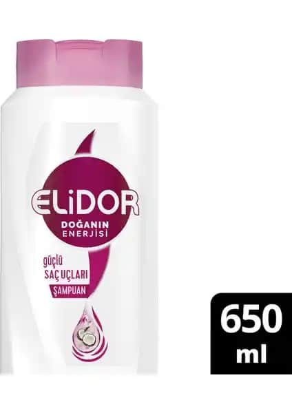 Elidor Doğanın Enerjisi Güçlü Saç Uçları Şampuanı Kuru ve Mat Saçlar İçin Doğal Parlaklık Sağlar