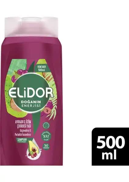 Elidor Doğanın Enerjisi Saç Bakım Şampuanı Doğal İçeriklerle Güçlendirilmiş Saçlar İçin
