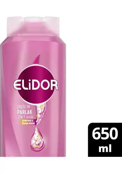 Elidor Superblend 2'si 1 Arada Şampuan ve Saç Bakım Kremi Güçlü Parlak Saçlar İçin