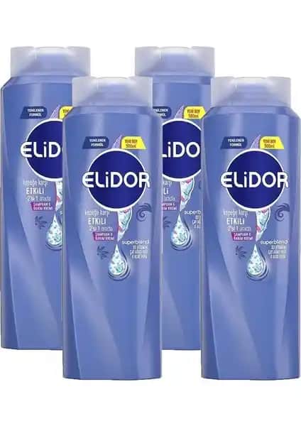Elidor Superblend 2'si 1 Arada Şampuan ve Saç Bakım Kremi Kepeğe Karşı Etkili Çözüm