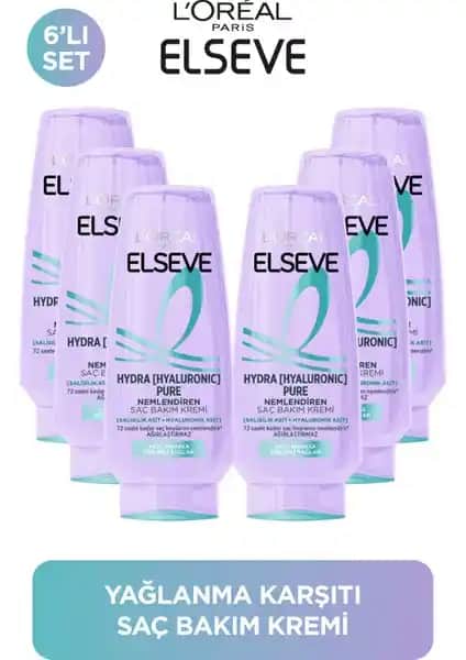 Elseve Hydra Pure Hyaluronik Asit İçeren Saç Bakım Kremi, Yıpranmış ve Yağlı Saçlar İçin Onarıcı ve Nemlendirici Etki