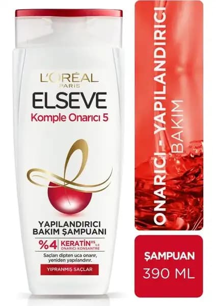 Elseve Komple Onarıcı 5 Yapılandırıcı Bakım Şampuanı Saç Onarımı ve Güçlendirme Özellikleri