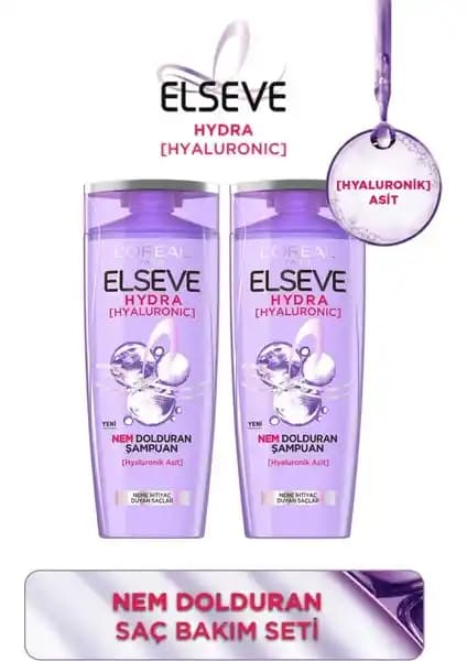Elseve Nem Dolduran 2'li Şampuan Seti Saçlara Yoğun Nem ve Parlaklık Kazandırır