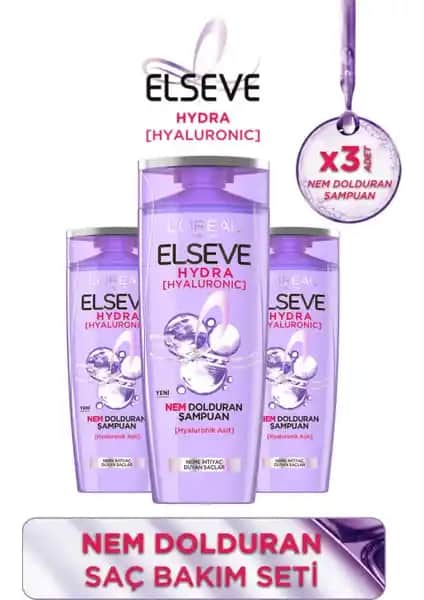Elseve Nem Dolduran Saç Bakım Seti: Hyaluronik Asit ile Güçlü ve Nemli Saçlar