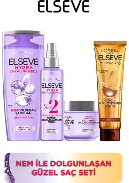 Elseve Nem ile Dolgunlaştıran Güzel Saç Seti: Saçlara Canlılık ve Parlaklık Kazandırır