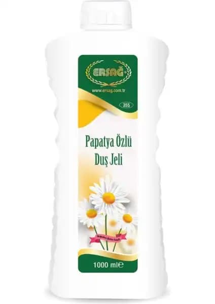 Ersağ Papatya Özlü Duş Jeli 1000 Ml ve Boş Aparat ile Doğal Temizlik ve Ferahlık Deneyimi