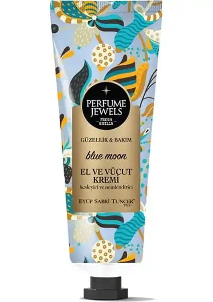 Eyüp Sabri Tuncer Perfume Jewels Blue Moon El ve Vücut Kremi 50 ml, Nemlendirici ve Hoş Kokulu Bakım Ürünü