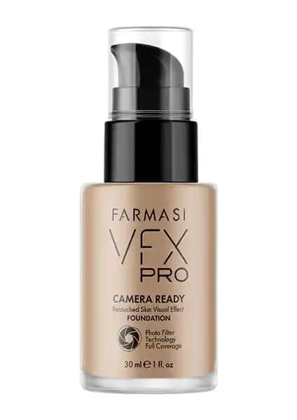Farmasi Vfx Pro Kamera Hazır Fondöten Vanilla 07-30ml Yüksek Kapatıcılık ve Doğa Dostu Makyaj