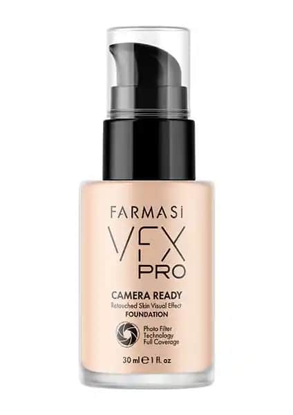 Farmasi VFX Pro Kamera Hazır Fondöten Warm Ivory 03-30ml ile doğal ve kusursuz makyaj deneyimi